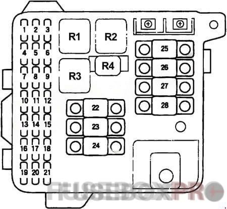 acura tl 1996 1998 engine compartment