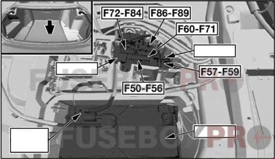 bmw 6 series e63 e64 2004 2005 rear fuse box