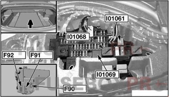 bmw 6 series e63 e64 2004 2010 rear fuse box