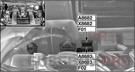 bmw x5 (e70) 2006 2013 engine compartment fuse holders n63