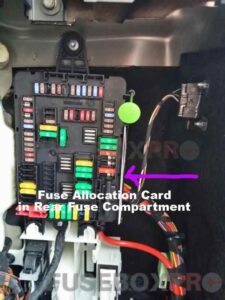 bmw x5 (f15) 2010 2015 luggage compartment fuse box