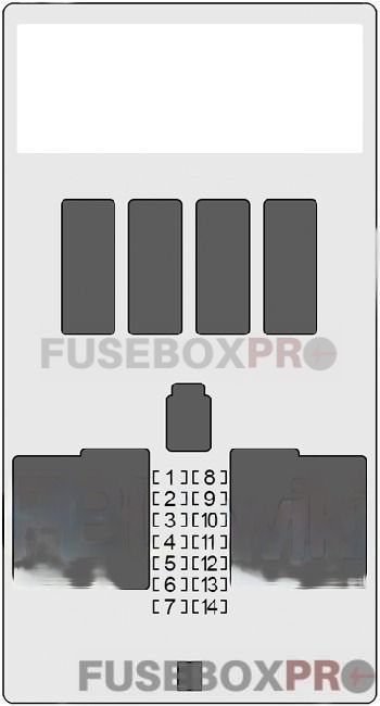 bmw x5 (f15) 2010 2015 passenger compartment fuse box no 2