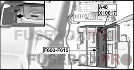 bmw x6 (e71 & e72) 2007 2014 luggage compartment fuse box activehybrid 2