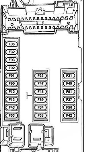 Instrument panel fuse box diagram: Chrysler Pacifica (2017)