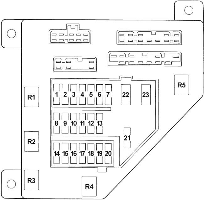 Chrysler Concorde – fuse box diagram – passenger compartment fuse box